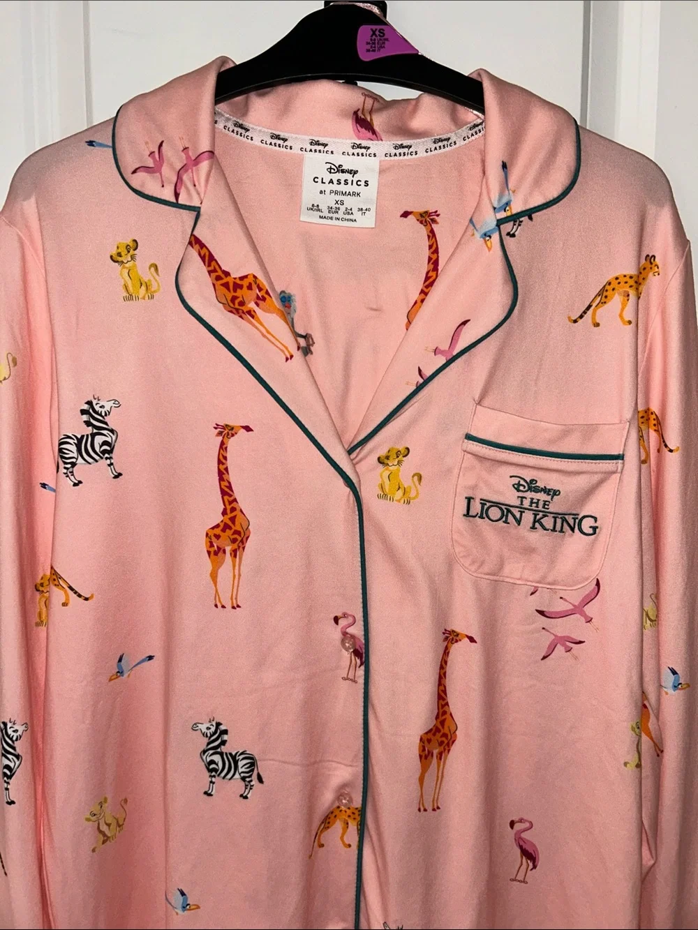 The Lion King Pink Sleepwear Pajama Set with Animal Print - Picture 2 of 9